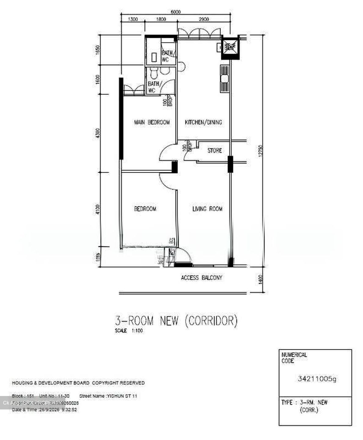 Blk 151 Chong Pang Vista (Yishun), HDB 3 Rooms #624073491